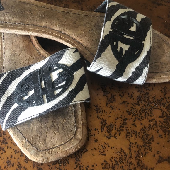 Antonio Melani zebra print canvas slides 9M - Picture 2 of 5